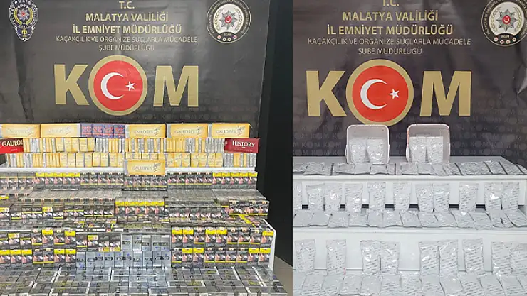 Kaçak Sigara ve Nargile Tütünü Operasyonu Malatya'da 2 Kişi Yakalandı