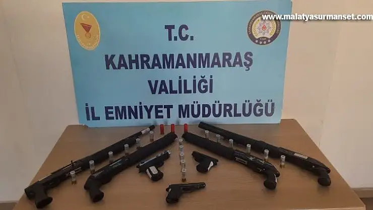 Kahramanmaraş'ta 19 silah ele geçirildi