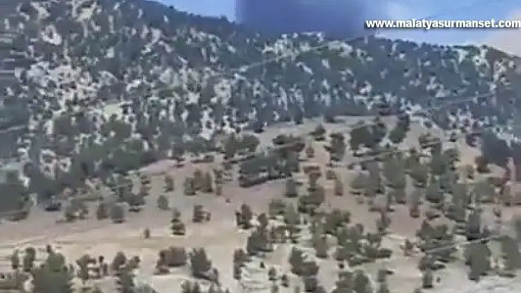 Kahramanmaraş'ta uçağın düşme anı görüntülendi