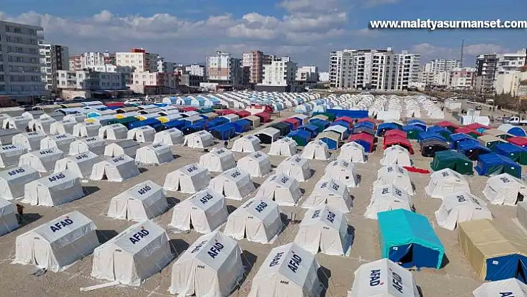 Kahta'da 2 farklı bölgede çadır kent kuruldu