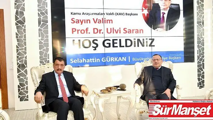 Kamu Araştırmaları Vakfı Başkanı  Saran'dan Başkan Gürkan'a ziyaret