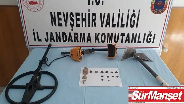 Kapadokya'da define avcısı suçüstü yakalandı