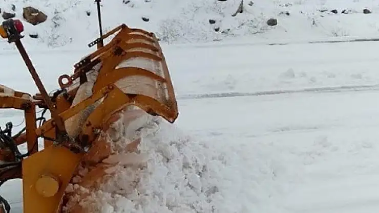 Kar nedeni ile kapanan yollar körüklü makinelerle açılıyor