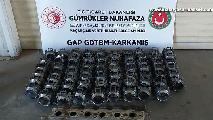 Karkamış Sınır Kapısında kaçak motor parçaları ele geçirildi