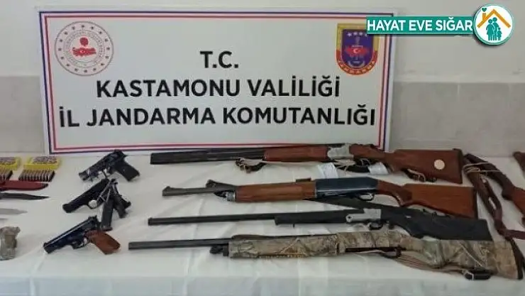 Kastamonu'da silah kaçakçılarına operasyon: 9 gözaltı