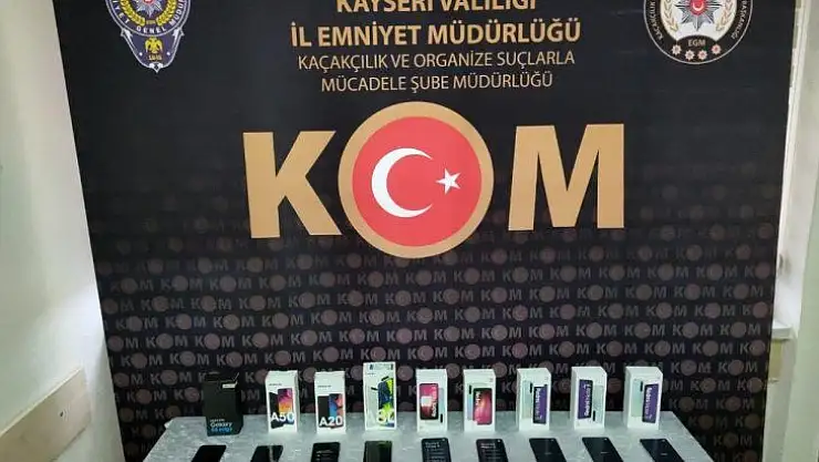 Kayseri'de 25 adet kaçak cep telefonu yakalandı