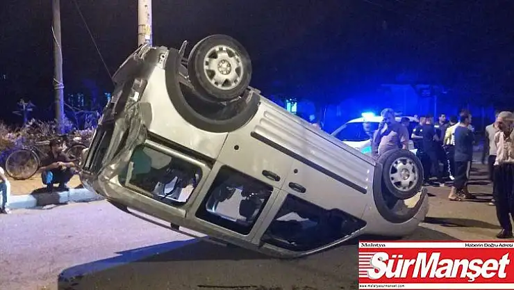 Kaza yaptılar, yara almadan kurtuldular