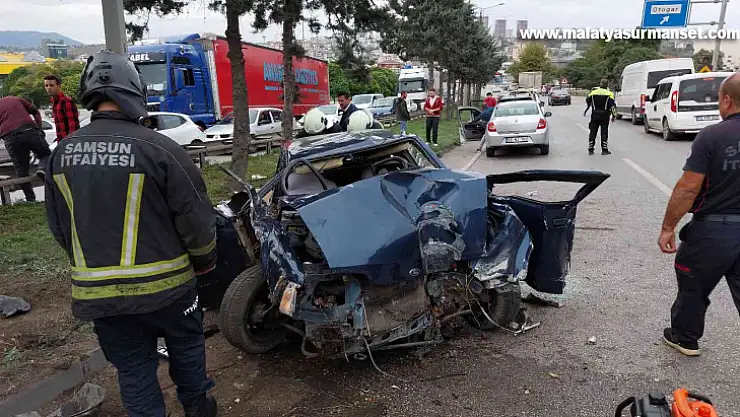Kazada 2 aylık eşi ölen kadın yaralı halde sedyeden fırlayıp feryat etti