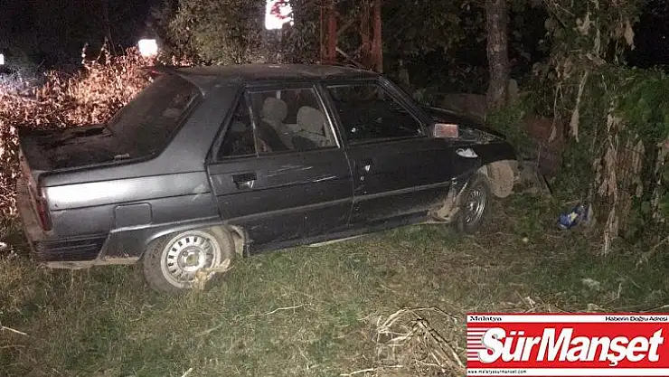 Kontrolden çıkan otomobil ağaca çarptı 2 yaralı