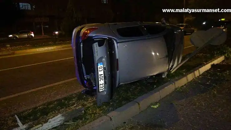 Kontrolden çıkan otomobil takla attı: 1 yaralı