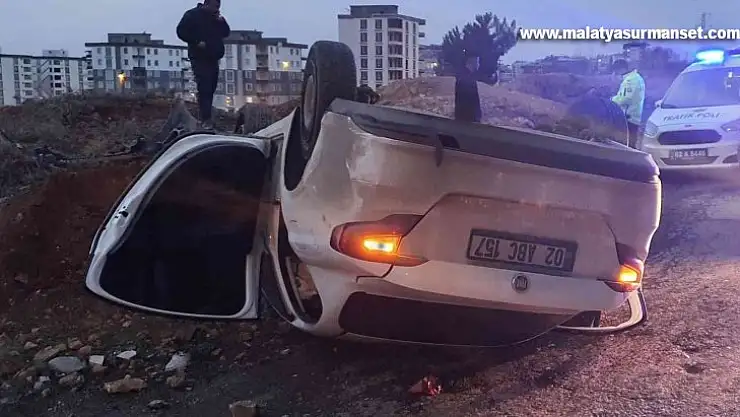 Kontrolden çıkan otomobil takla attı: 1 yaralı