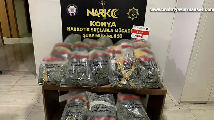 Konya'da 23 kilo esrar ele geçirildi