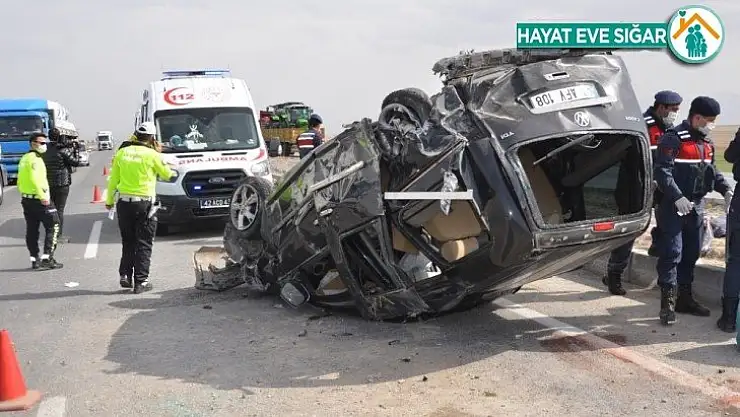 Konya'da otomobil devrildi: 4 yaralı