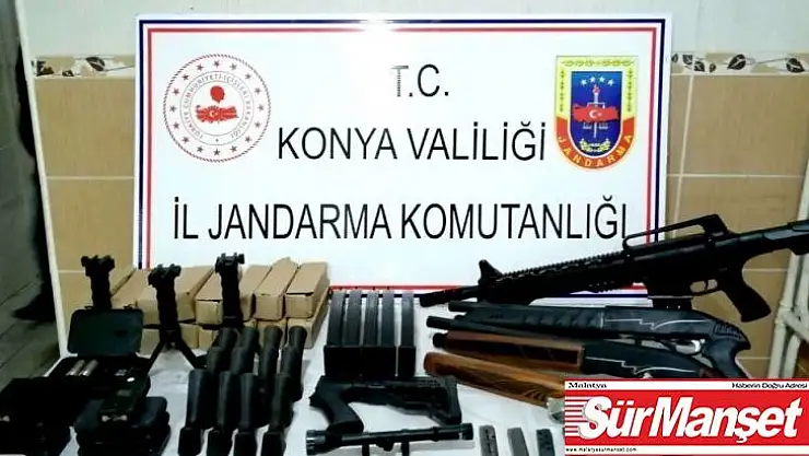 Konya'da jandarmadan ruhsatsız silah satışına darbe
