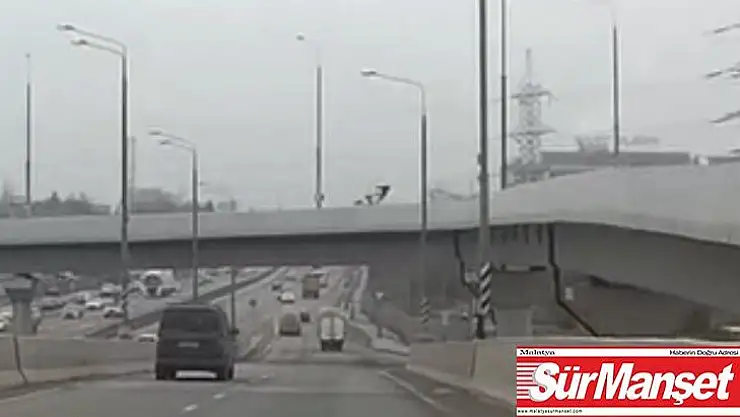 Köprüden aşağıya uçan motosiklet sürücüsü öldü