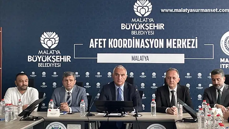 Kültür ve Turizm Bakanı Ersoy, Malatya'da Afet Koordinasyon Toplantısı'na katıldı