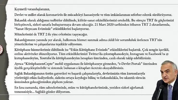 Kültür ve Turizm Bakanlığı ile TRT'den işbirliği