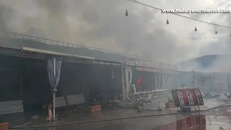 Kuşadası'nda çok sayıda iş yeri alevlere teslim oldu