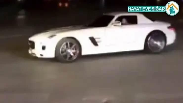 Lüks otomobiliyle drift yaptı, trafiği tehlikeye soktu, sosyal medyadan paylaştı