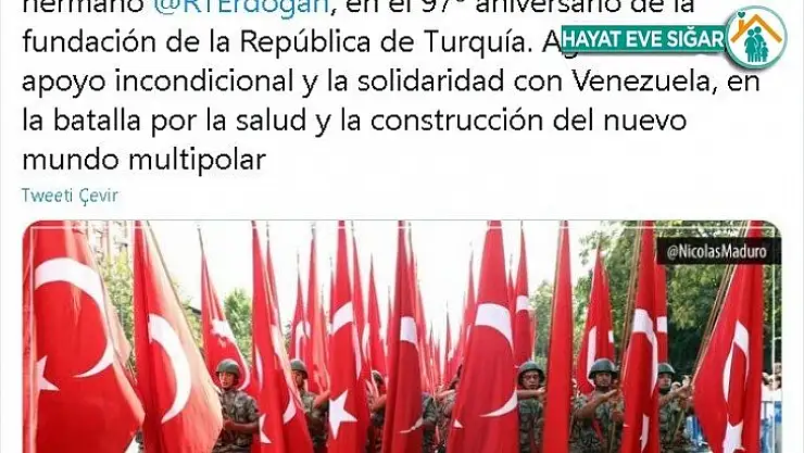 Maduro'dan Erdoğan'a teşekkür