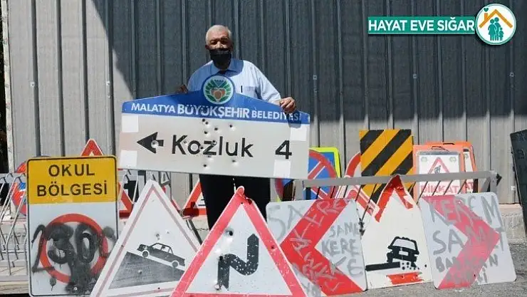 Malatya Büyükşehir'den işaret levhaları uyarısı