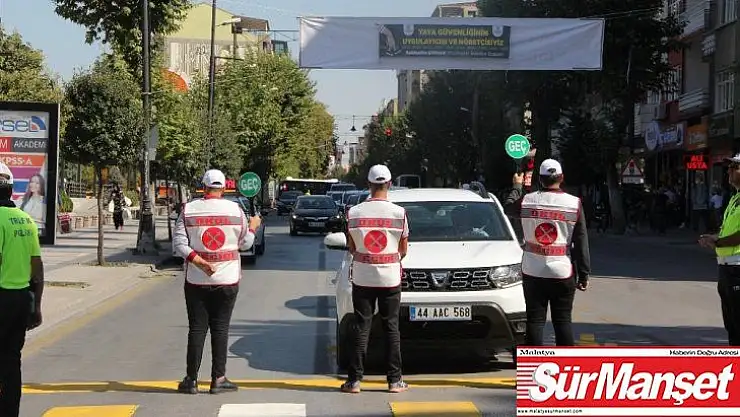 Malatya'da 'Yaya geçidi nöbeti' etkinliği düzenlendi