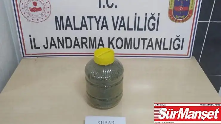 Malatya'da 1 kilo 600 gram esrar ele geçirildi