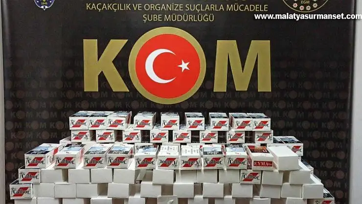 Malatya'da 100 bin adet makaron ele geçirildi