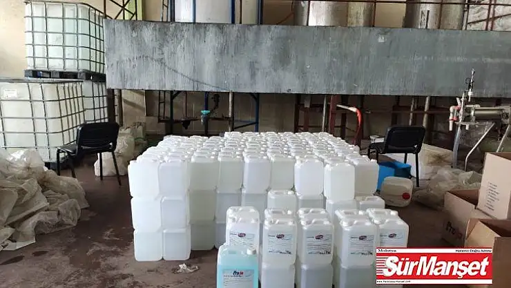 Malatya'da 2 ton 600 litre sahte dezenfektan ele geçirildi