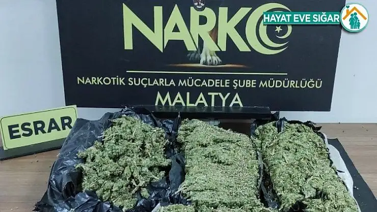 Malatya'da 3 kilo esrar ele geçirildi