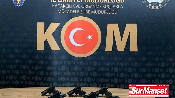 Malatya'da 6 tabanca ele geçirildi