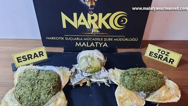 Malatya'da araçla uyuşturucu sevkiyatı polise takıldı