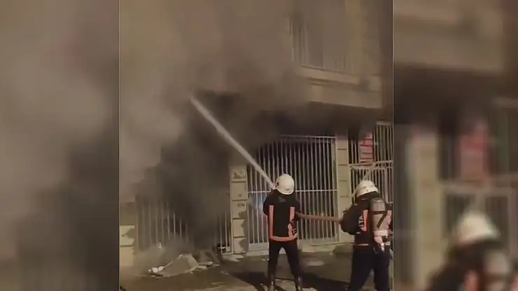 Malatya'da bir işyerinde yangın çıktı