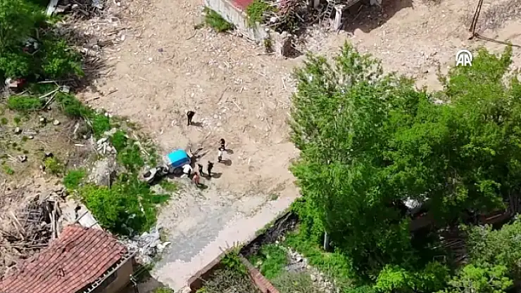 Malatya'da çalınan iş makinesi polis dronuyla bulundu