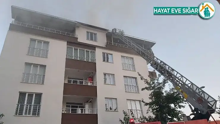 Malatya'da çatı yangını