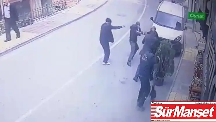 Malatya'da cinayet anı saniye saniye kameraya yansıdı