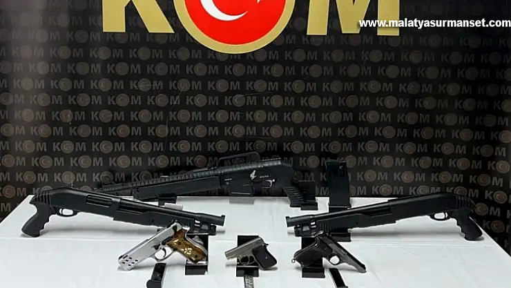 Malatya'da çok sayıda silah ele geçirildi