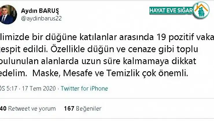 Malatya'da düğüne katılan 19 kişide Covid-19 tespit edildi
