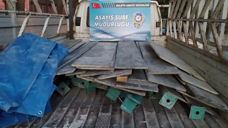 Malatya'da inşaat malzemesi çalan 4 zanlı tutuklandı