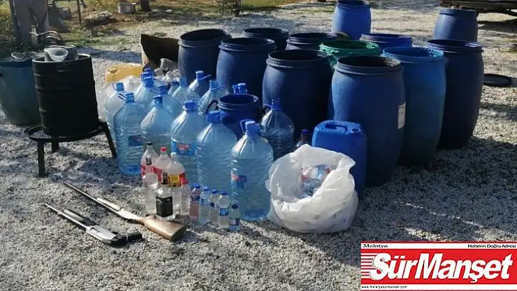 Malatya'da kaçak alkol ele geçirildi