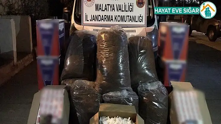 Malatya'da kaçak tütün ve faturasız makaron ele geçirildi