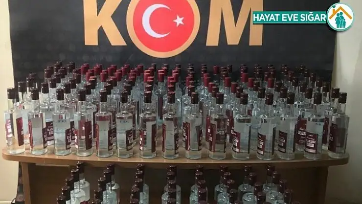 Malatya'da onlarca şişe kaçak içki ele geçirildi