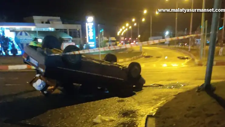 Malatya'da otomobil takla attı: 1 yaralı