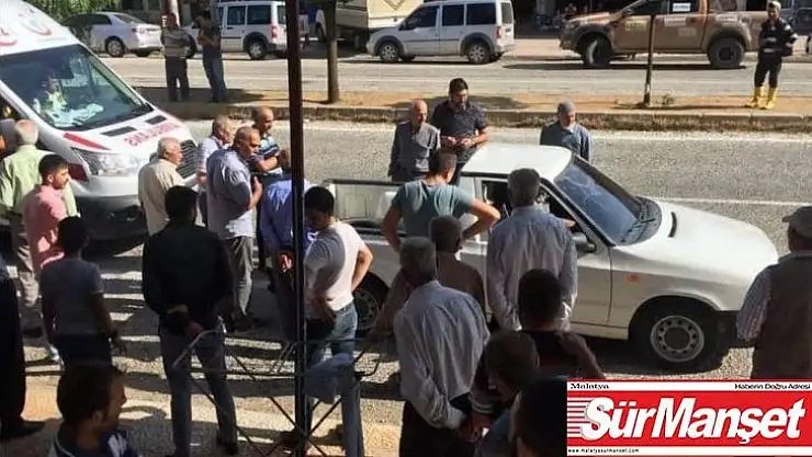 Malatya'da otomobilin çarptığı 2 kişi yaralandı