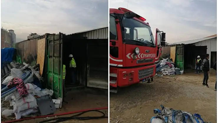 Malatya'da Şantiye Alanında Yangın Korkuya Yol Açtı