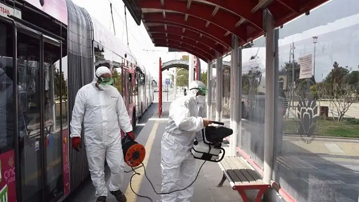 Malatya'da toplu taşıma araçları her gün dezenfekte ediliyor