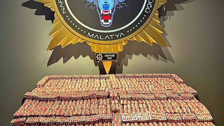 Malatya'da torbacı operasyonu: 22 bin 440 hap ele geçirildi