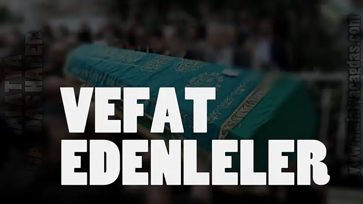 Malatya'da Vefat Edenler