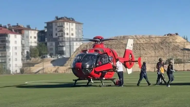 Malatya'da yaşlı hasta için ambulans helikopter havalandı