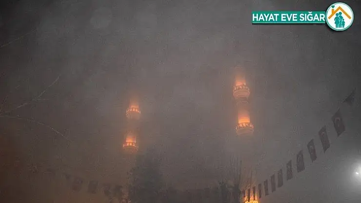 Malatya'da yoğun sis kartpostallık görüntüler oluşturdu